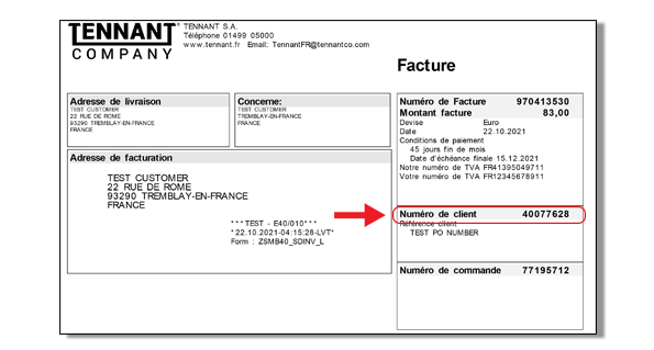 Exemple de facture